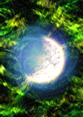 Planet in deep space