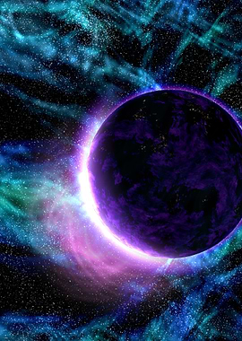 Planet in deep space