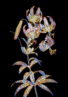 Stained Glass Lily Flower