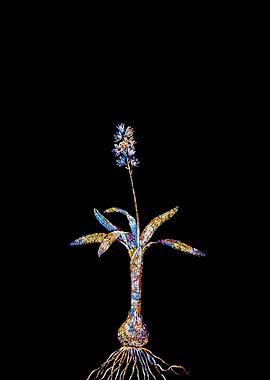 Rainbow Mosaic Flower Art