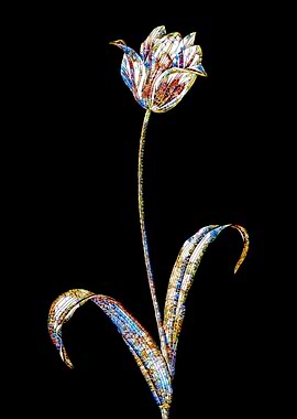 Stained Glass Tulip Flower