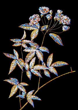 Stained Glass Rose Flower