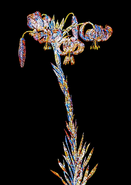 Stained Glass Lily Flower