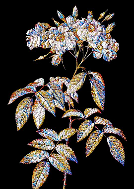 Stained Glass Rose Flower