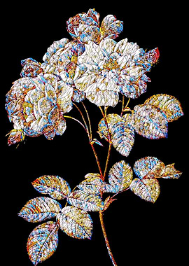 Stained Glass Rose Flower