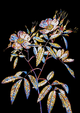 Stained Glass Rose Flower