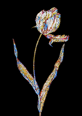 Stained Glass Tulip Flower