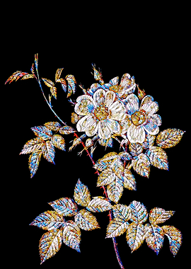 Stained Glass Rose Flower