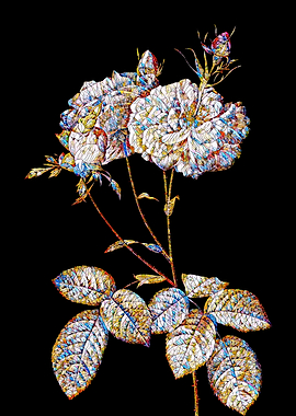 Stained Glass Rose Flower