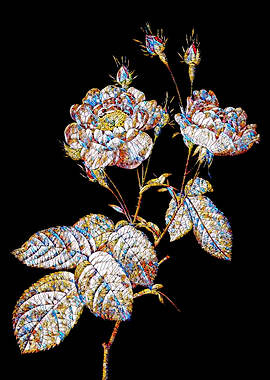 Stained Glass Rose Flower