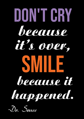 Dont cry but smile 1