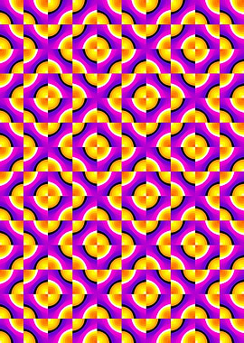 Pink and orange illusion