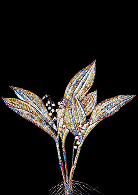Stained Glass Lily Flower