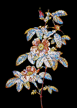 Stained Glass Rose Flower