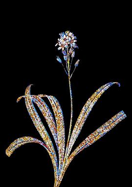 Rainbow Mosaic Flower Art