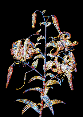 Stained Glass Lily Flower