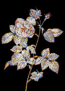 Stained Glass Rose Flower