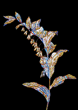 Rainbow Mosaic Flower Art