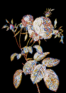 Stained Glass Rose Flower