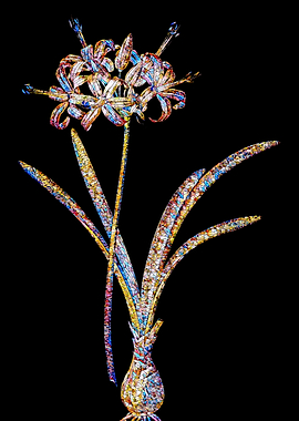Stained Glass Lily Flower