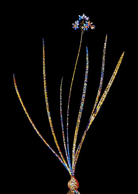 Rainbow Mosaic Flower Art