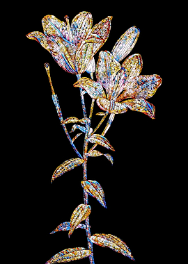 Stained Glass Lily Flower