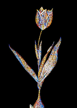Stained Glass Tulip Flower