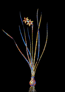 Rainbow Mosaic Flower Art