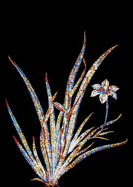 Stained Glass Lily Flower