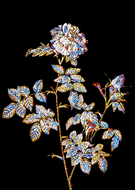 Stained Glass Rose Flower