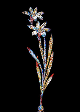Stained Glass Ixia Flower