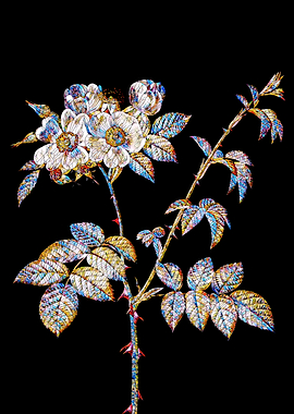 Stained Glass Rose Flower