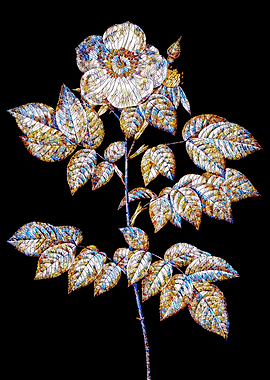 Stained Glass Rose Flower