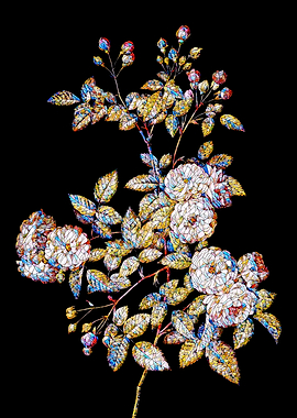 Stained Glass Rose Flower