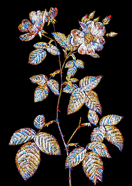 Stained Glass Rose Flower