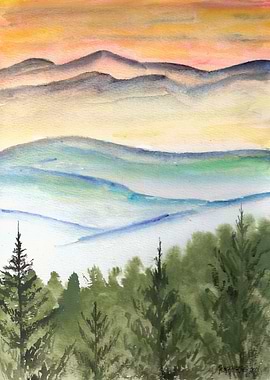 Modern Art Mountains