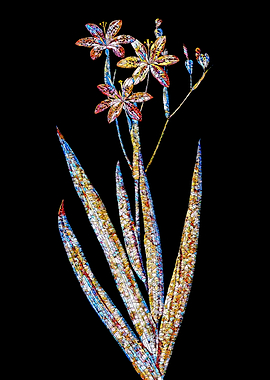 Stained Glass Lily Flower