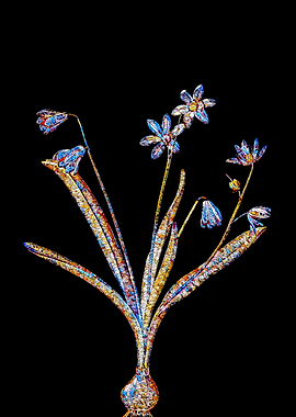 Rainbow Mosaic Flower Art