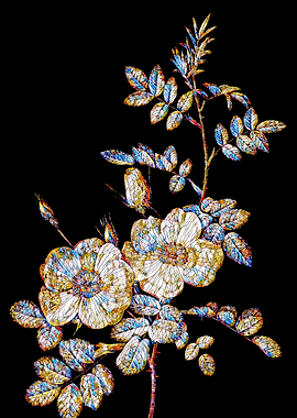 Stained Glass Rose Flower