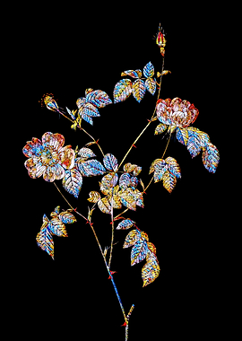 Stained Glass Rose Flower