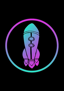 Neon Rocket Ship 2
