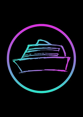Neon Ship or Boat 4