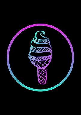 Neon Ice Cream Food 9