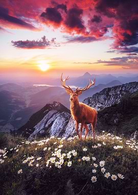 Sunset in the Mountains