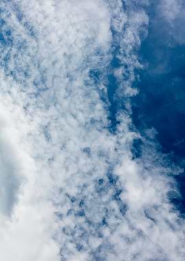 Blue summer skyscape