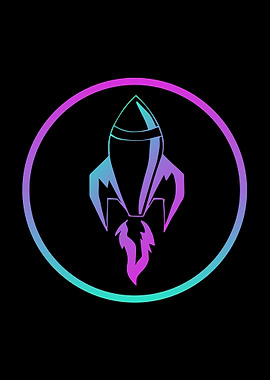 Neon Rocket Ship 1