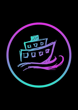 Neon Ship or Boat 12
