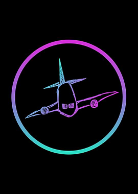 Neon Airplane 4