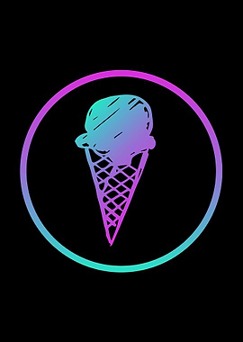 Neon Ice Cream Food 13