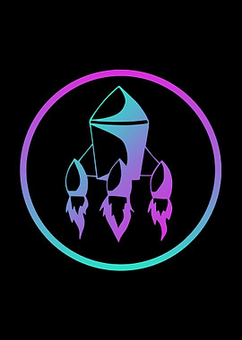 Neon Rocket Ship 6